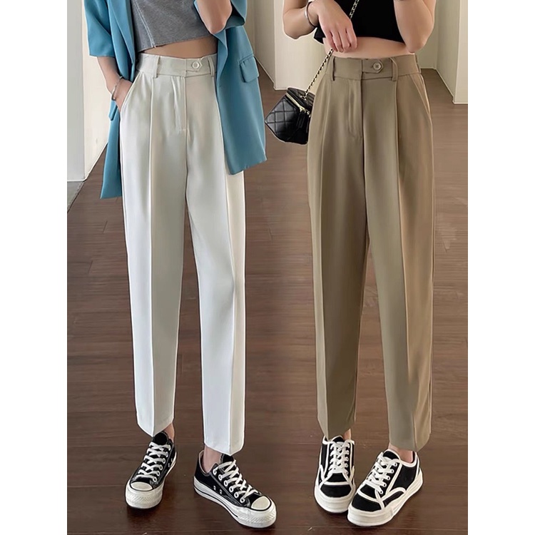 29feb.closet Quần baggy khuy lệch cạp cao, Quần tây công sở basic dễ dàng phối đồ - Q31