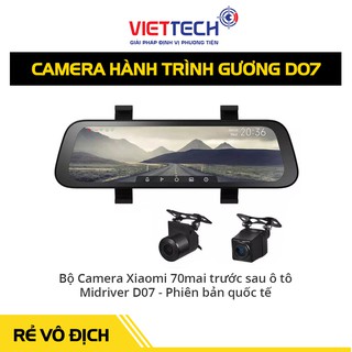Camera hành trình gương Xiaomi D07 thiết kế hiện đại dễ dùng