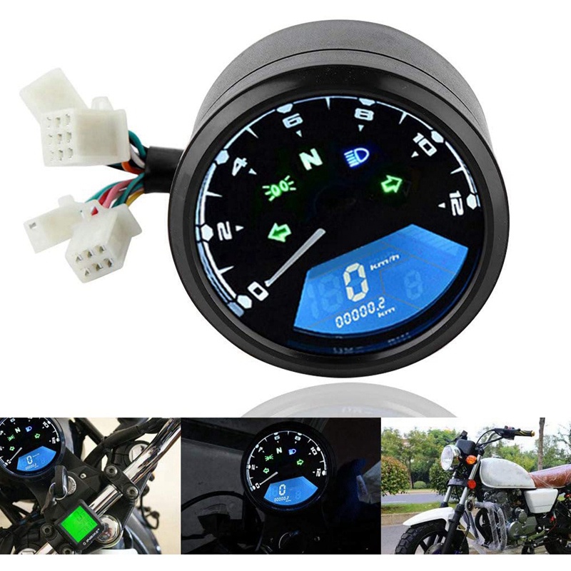 Đồng Hồ Đo Tốc Độ Màn Hình Lcd 12000rpm Cho Xe Mô Tô | BigBuy360 - bigbuy360.vn