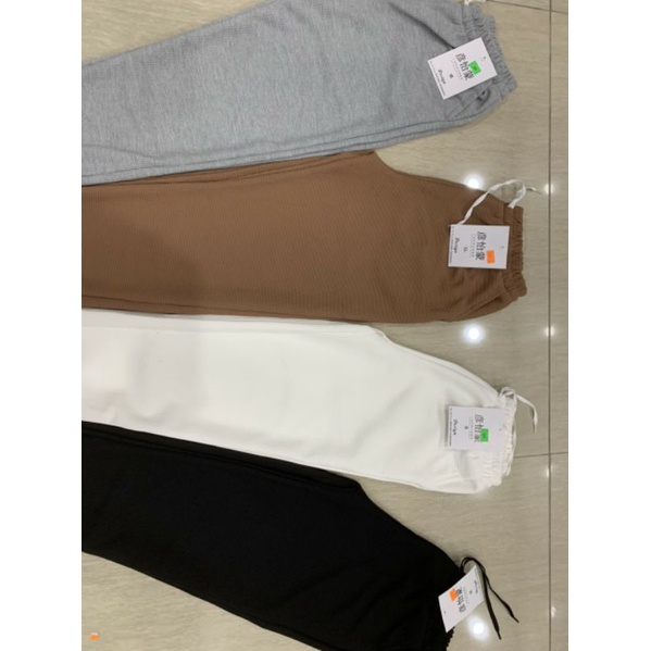 0Quần Boom Tăm PEONYB Nữ [FREESHIP]  Jogger thun ống bo, sweater nỉ đẹp màu ĐEN | TRẮNG | XÁM Ulzzang  có video