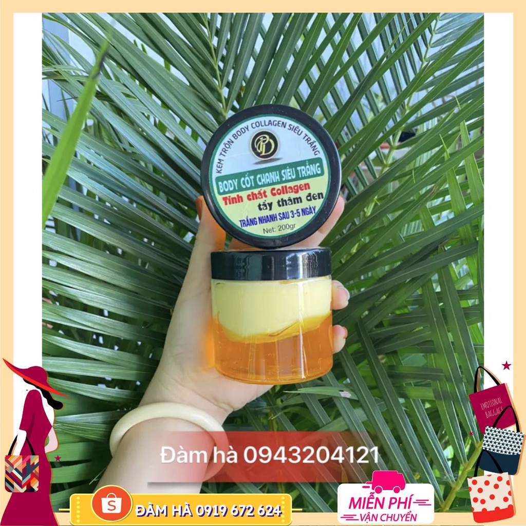 [Tặng muỗng] Body cốt ủ siêu trắng n250gram