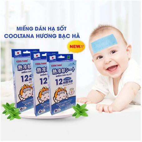 HỘP 6 Miếng dán hạ sốt COOLTANA-Japan Technology - HƯƠNG BẠC HÀ