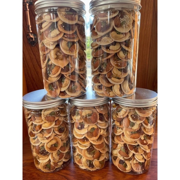 Bánh Đồng Tiền Mix Hạt 500gr Beorganic, Bánh Đồng Tiền Mix Hạnh Nhân Hạt Điều Hạt Dinh Dưỡng