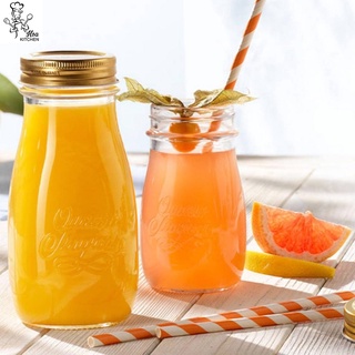 Chai Hũ Thủy Tinh Combo 4 Hũ Nắp Vặn Đựng Nước Ép, Thực Phẩm Dung Tích 400 ml - Made in Italy