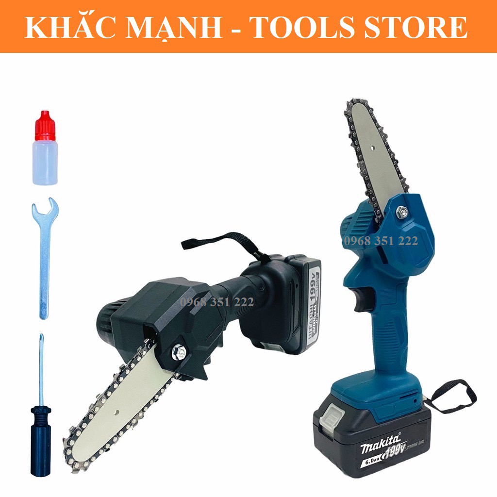 MÁY CƯA XÍCH MINI DÙNG CHUNG PIN MAKITA, PIN CHUẨN 10 CELL