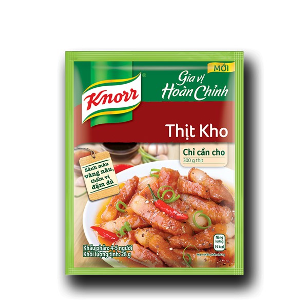 Gia vị Hoàn Chỉnh Knorr Thịt Kho gói 28g