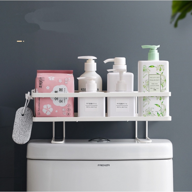 Kệ sắt đặt bồn cầu đựng đồ dùng 1 ngăn mới, kệ để đồ nhà tắm