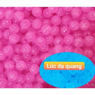 gói 50 hạt xõ chuỗi đeo tay dạ quang phát sáng trong đêm, màu hồng