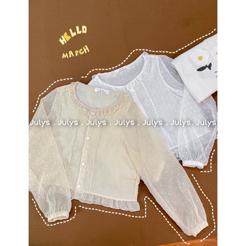 [Mã WASKT304 giảm 15% tối đa 30K đơn 99K] Áo babydoll voan chấm bi (ảnh THẬT TỰ CHỤP ) | BigBuy360 - bigbuy360.vn