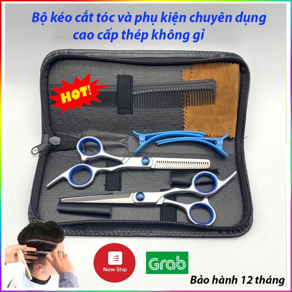 Hàng Xịn 100% Bộ kéo cắt tóc, tỉa tóc và phụ kiện chuyên dụng cao cấp thép không gỉ dùng cho cả salon chuyển nghiệp