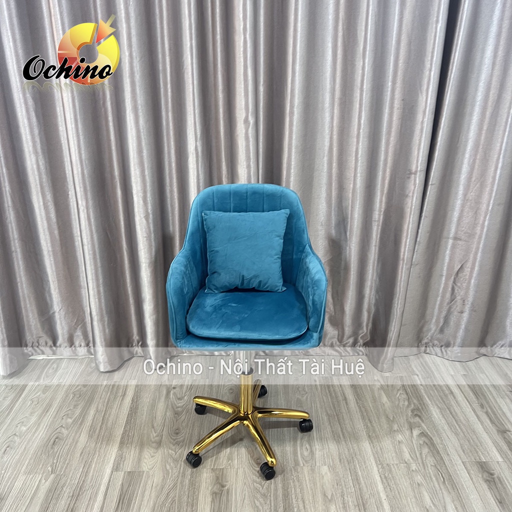Ghế Xoay Văn Phòng, Ghế Trang Điểm Cá Nhân Mẫu Vân Sò Chân Vàng Sao Cao Cấp ( Có Sẵn)