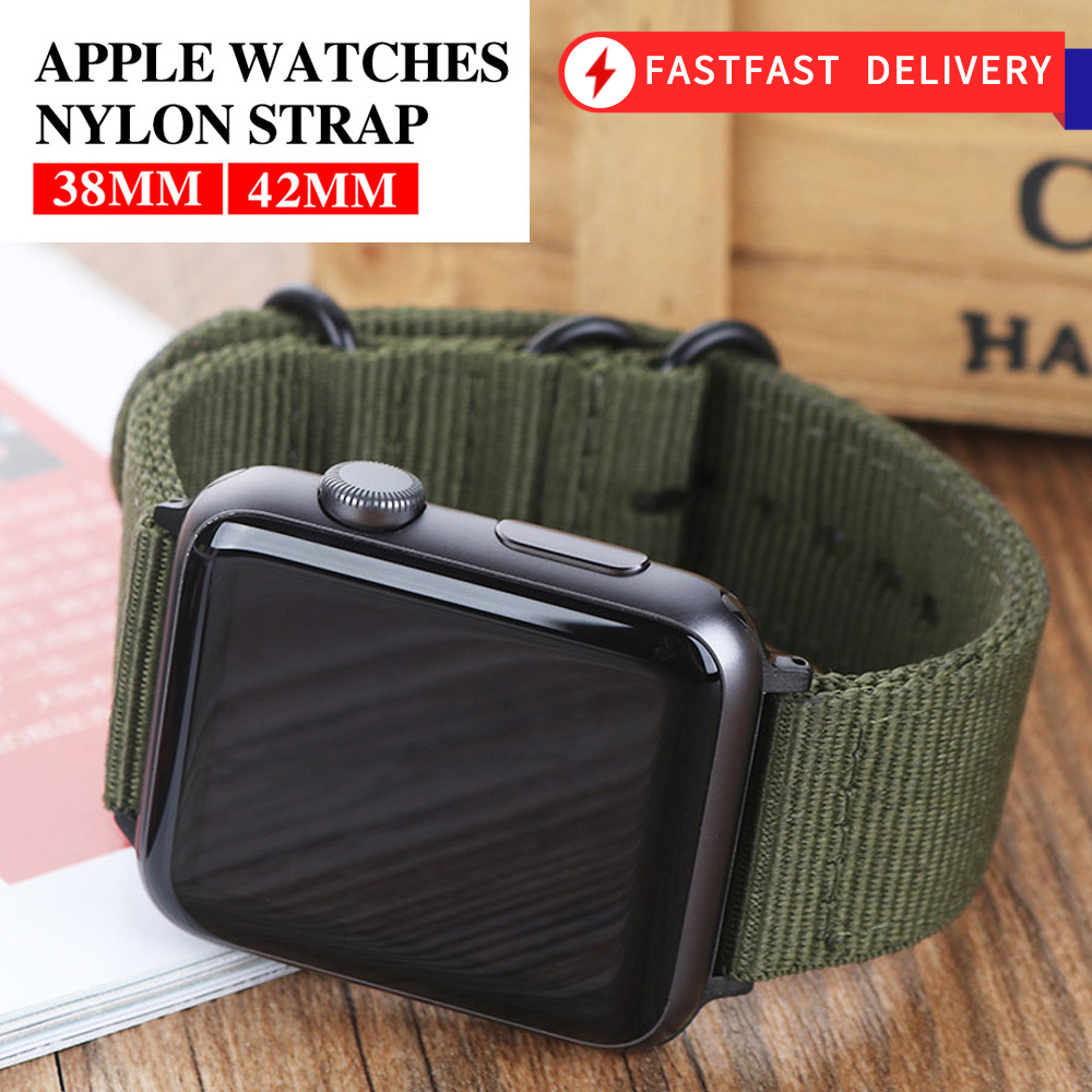 Dây Đeo Nylon Cao Cấp Cho Apple Watch Series 5 / 4 / 3 / 2 / 1 42mm 44mm 38mm 40mm