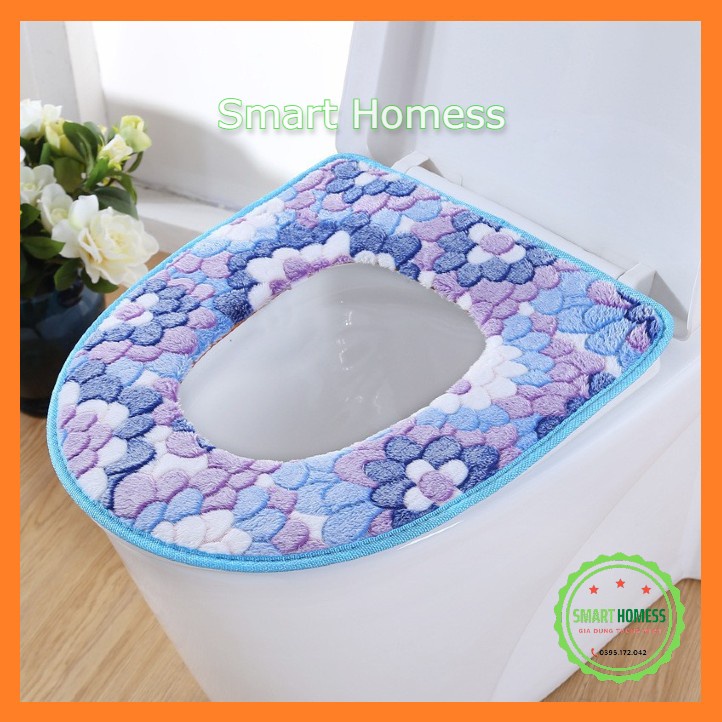 Lót Bồn Cầu Cho Bé Miểng Nỉ Lót Bồn Cầu Mùa Đông Chống Thấm Nước Giữ Ấm Loại Dày Dặn