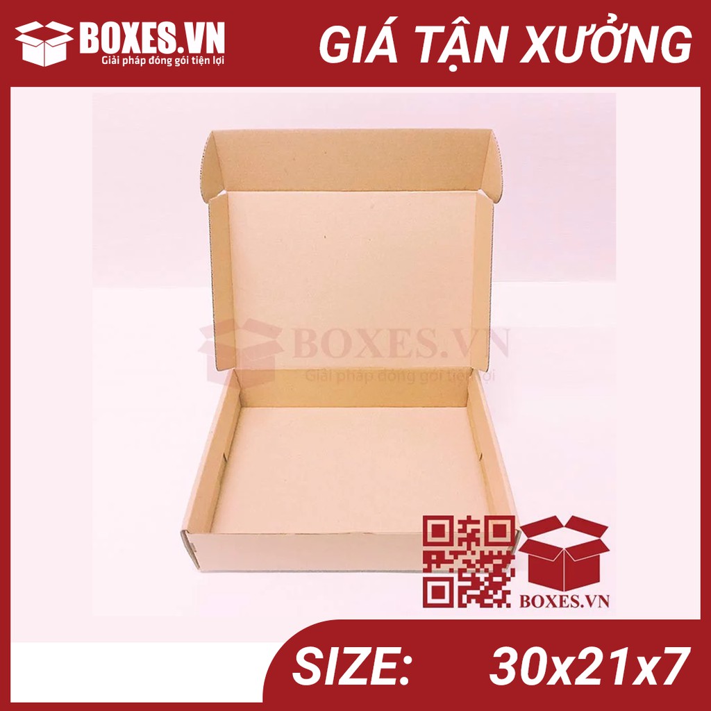 30x21x7 Combo 100 hộp nắp cài đựng quần áo, phụ kiện