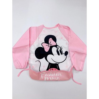 Áo yếm dài tay kèm máng cho bé ăn dặm Mickey
