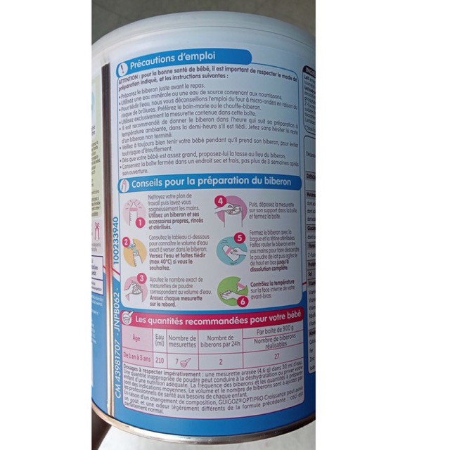 Sữa công thức guigoz3 lon 900gr