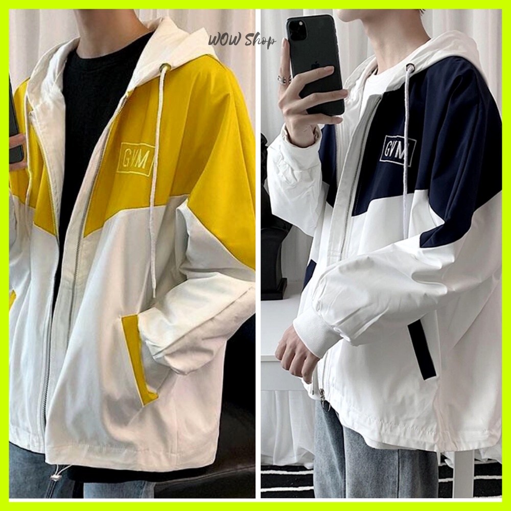 Áo Khoác Bomber ráp lăng 2 màu Jacket Dù dầy dặn Form Rộng Phối Chữ Nam Nữ Ullzang Unisex 2 maufu siêu đẹp