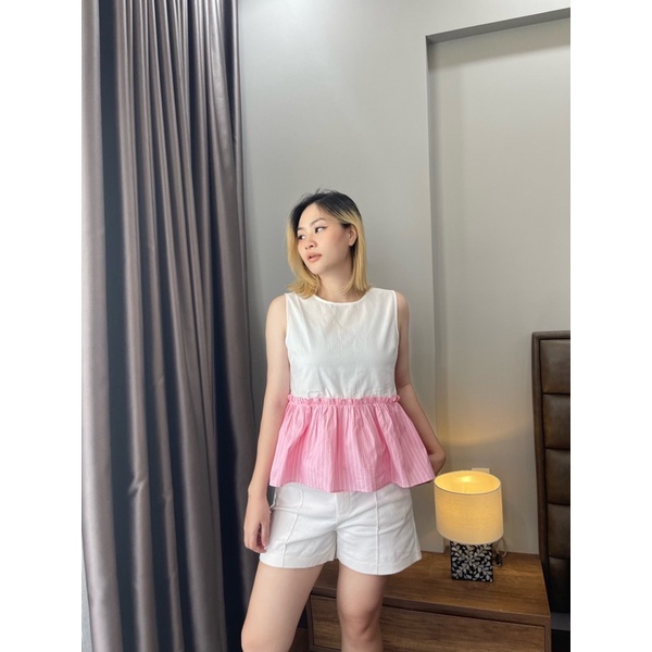 ✅Freeship✅Áo sát nách dáng peplum. Hình thật shop chụp