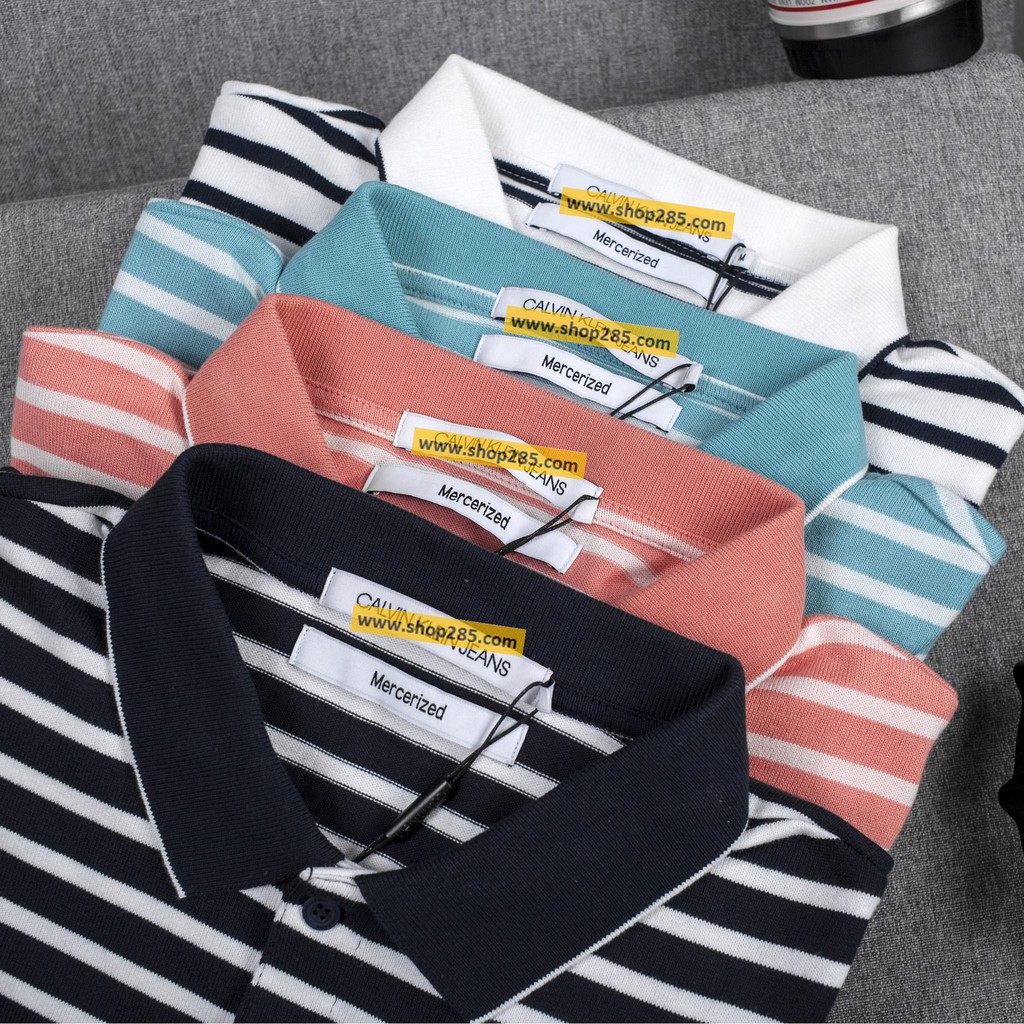 POCK4Áo thun có cổ Ci.Key.Jean sọc ngang xin đẹp chất4 màu cá tính cực đẹp , áo có cổ thời trang mặc quanh năm