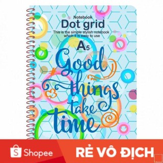 Sổ lò xo đơn KLONG A5 Dot Grid ruột chấm 70/76; MS: 968