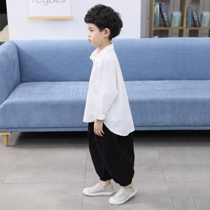 Bộ áo sơ mi tay dài và quần dài thời trang cho bé trai