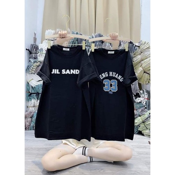 Áo phông 3158,áo thun tay lỡ from rộng chất cottong in hình JIL SANDER