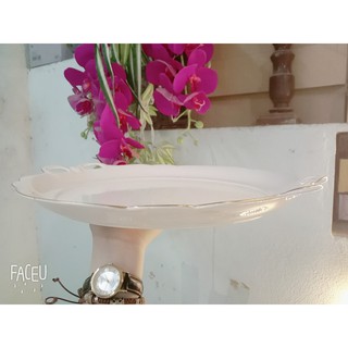 Đĩa sứ - đĩa tròn trắng to 33cm