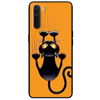 Ốp lưng Oppo Reno 3 / A91 - Reno 3 Pro - Reno 4 - Reno 4 Pro - Reno 5 - Reno 5 Pro mẫu Mèo Đen Cào