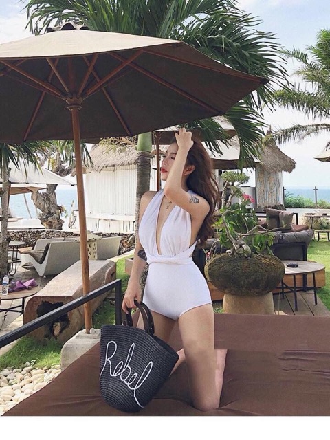 Bikini Đồ Bơi 1 Mảnh Hở Ngực Chéo Lưng GK0130 (Nhiều Màu, Ảnh Thật) | BigBuy360 - bigbuy360.vn