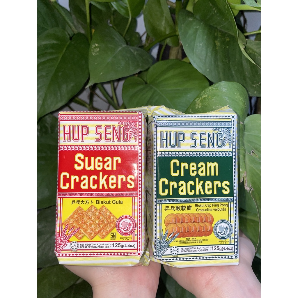 Bánh Lúa Nhí Hup Seng Cream Crackers (Gói 125g-xanh)