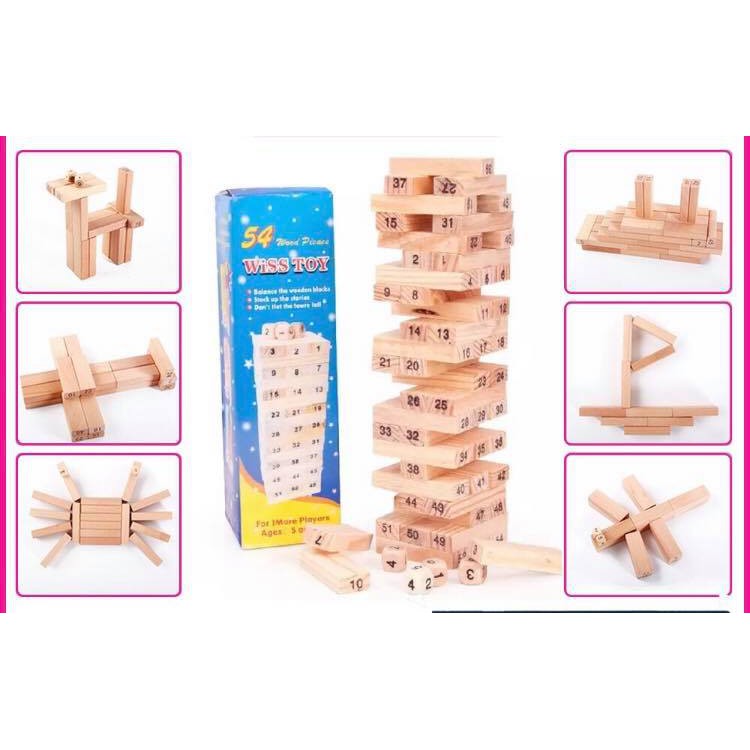 ĐỒ CHƠI DOMINO RÚT GỖ CHO BÉ THÔNG MINH