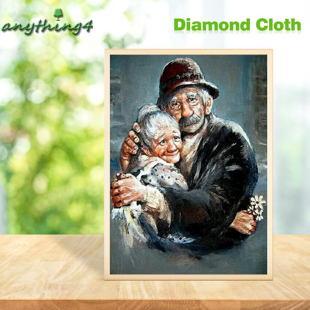 Bộ dụng cụ làm tranh đính đá 5D hình ông bà cụ trang trí nội thất | BigBuy360 - bigbuy360.vn