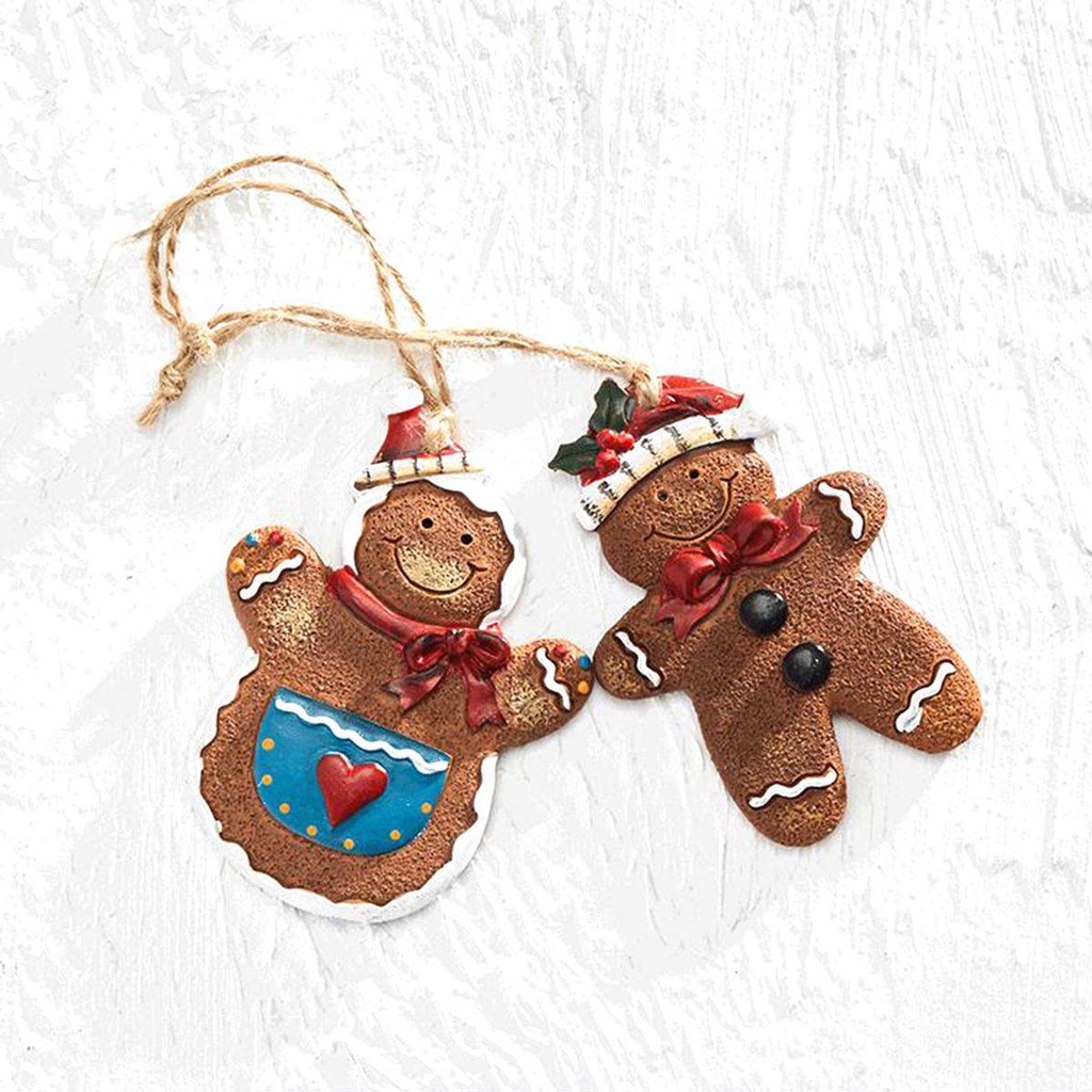 Phụ Kiện Treo Trang Trí Giáng Sinh Năm Mới Hình Bánh Gừng Xinh Xắn