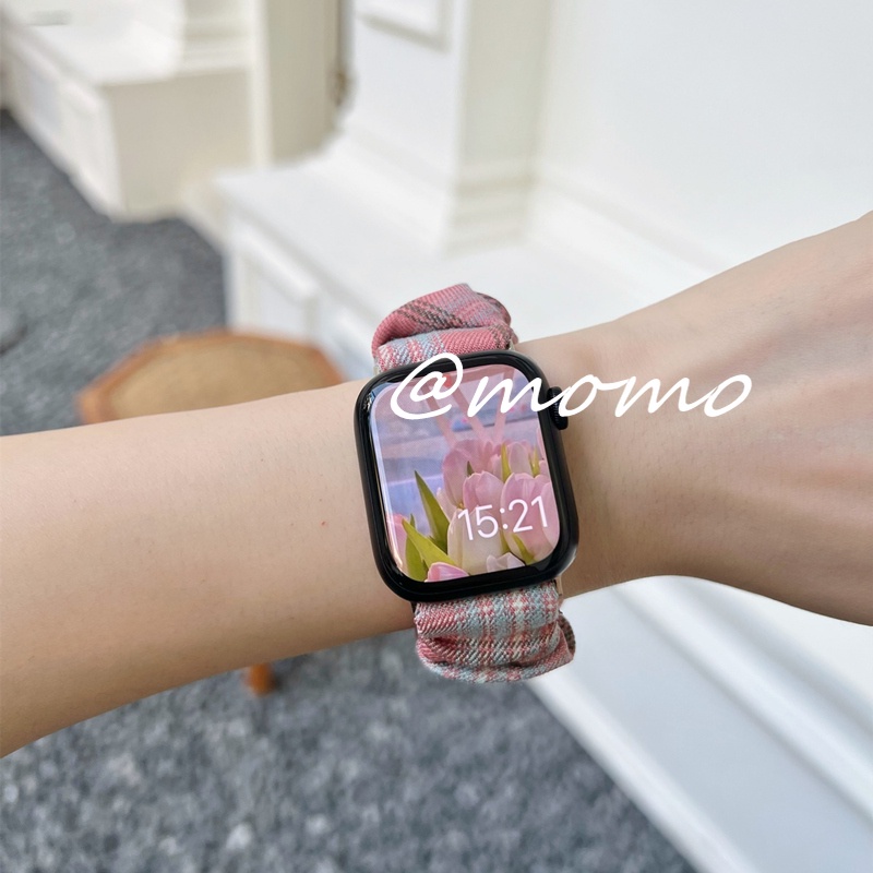 Dây Đeo Đồng Hồ Họa Tiết Kẻ Sọc Cho iWatch Serise 7 6 5 4 3 2 1 38mm 42mm 40mm 44mm JK