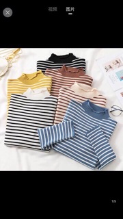 Áo len tăm sọc cổ 3 phân quảng châu