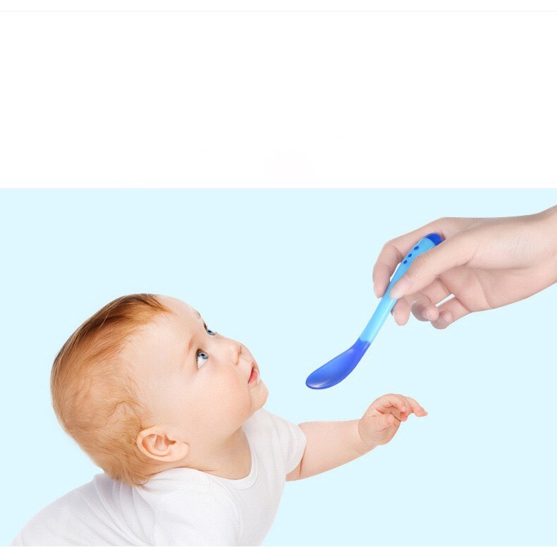 Thìa Báo Nóng Cho Bé Ăn Dặm, Shop Bố Sam, Chất Liệu An Toàn Bằng Silicon Cao Cấp