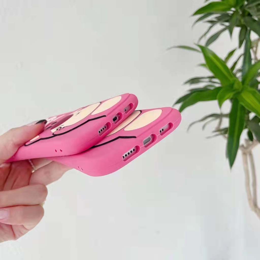 Ốp Điện Thoại Bảo Vệ Toàn Diện Chống Sốc Họa Tiết Gấu Hồng 3D Dễ Thương Dành Cho Iphone