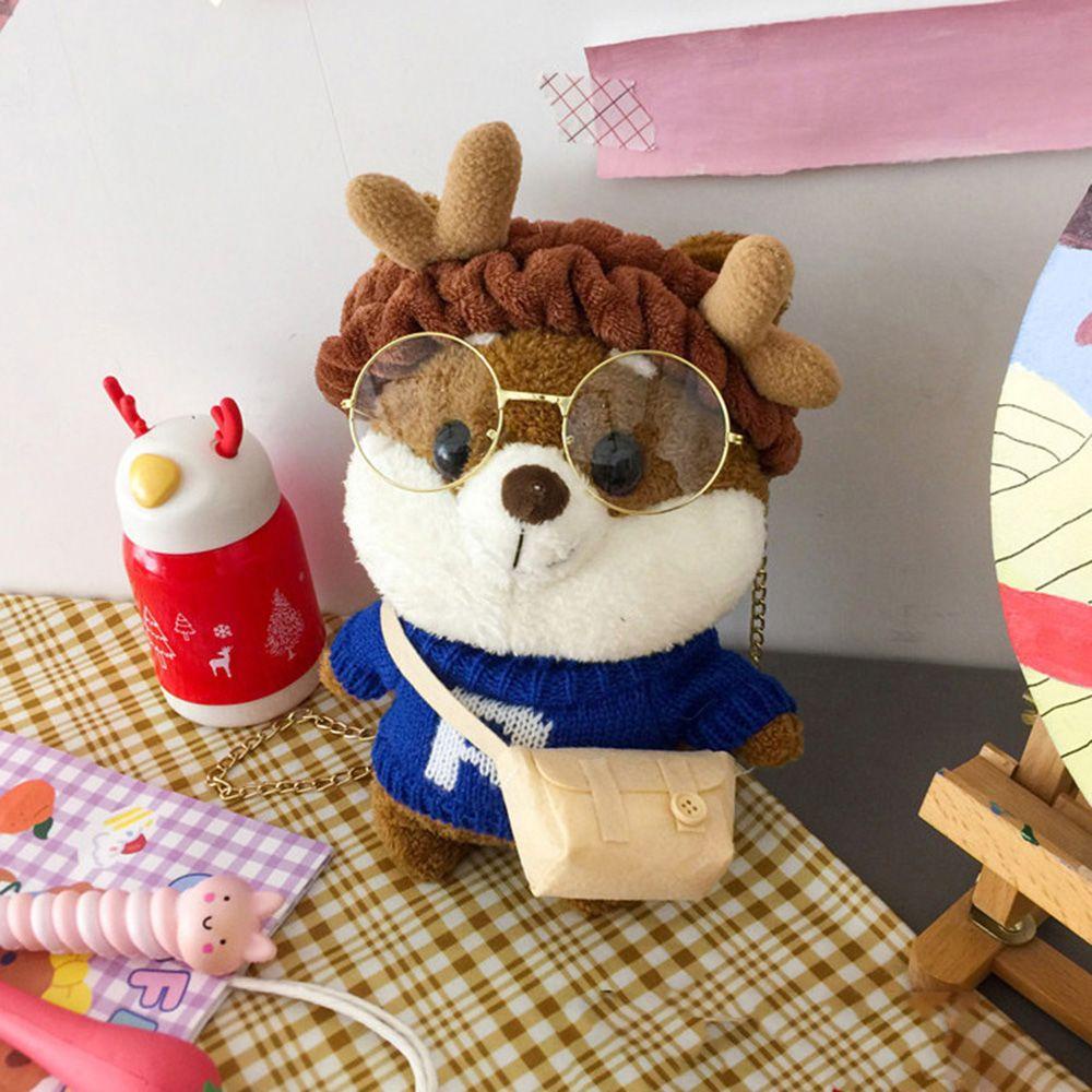 Túi Đeo Vai Hình Chú Chó Shiba Inu Nhồi Bông Dễ Thương Cho Bé Gái