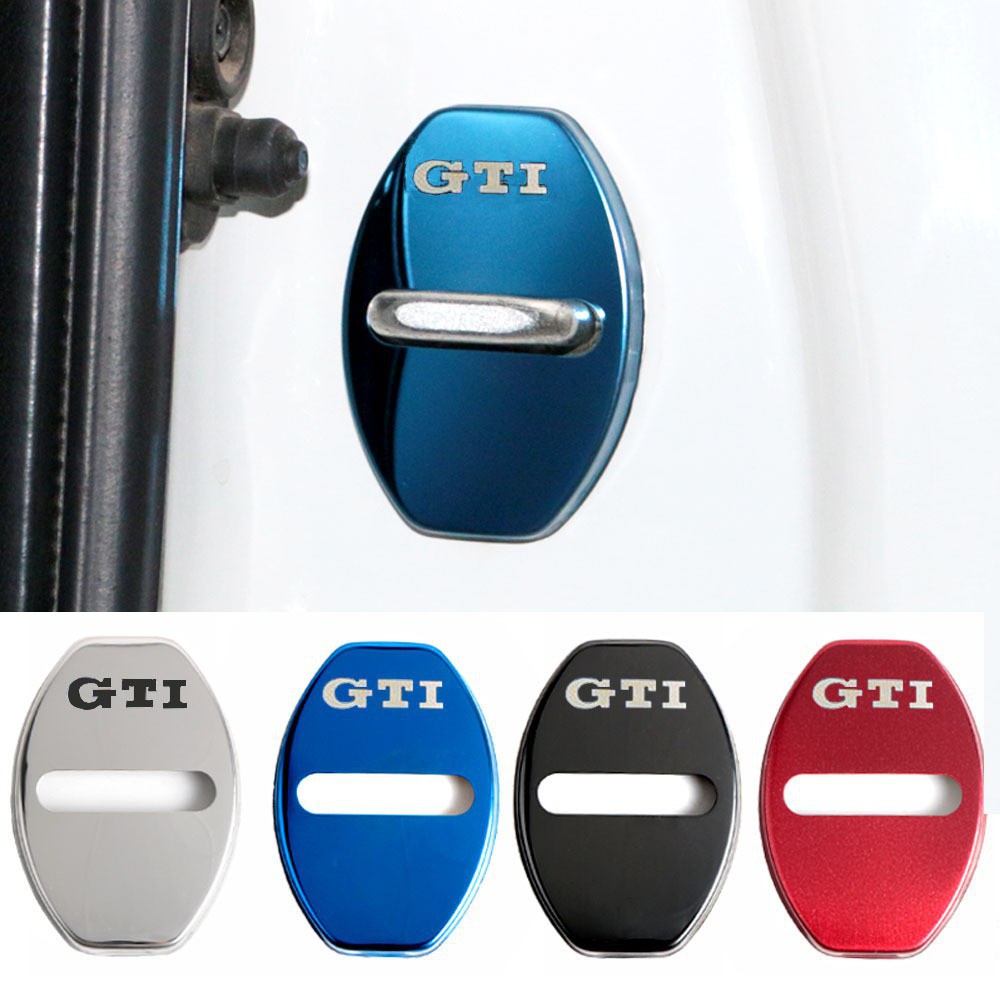 Bộ 4 Cái Nút Khóa Cửa Bằng Thép Cho Foss VW GTI golf tiguan polo T4 T5 Ốp