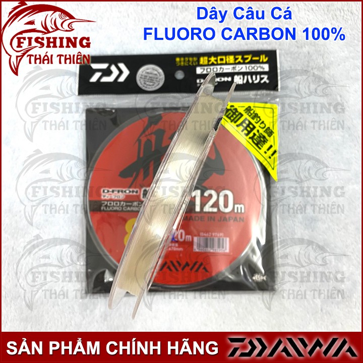 Dây Cước Câu Cá Daiwa D-Fron Fune Harisu Fluoro Carbon 100% Cuộn 120m