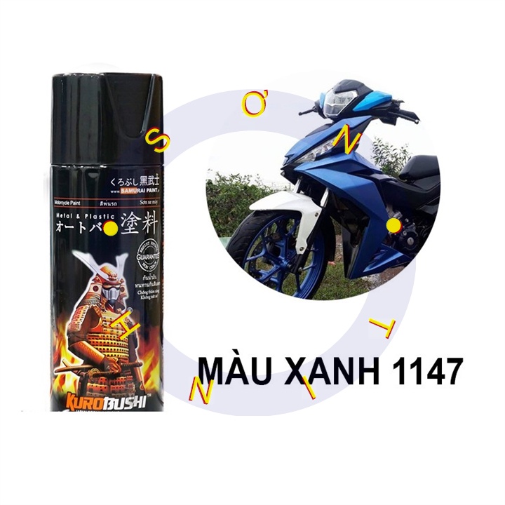 Chai sơn xịt màu xanh nước biển 1147 Samurai Paint