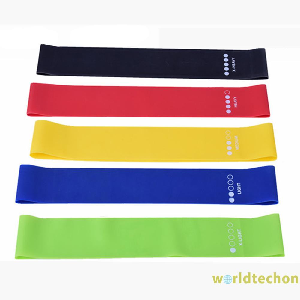 READY STOCK 5pcs 600x50mm Yoga Resistance Bands Elastic Rubber Loops Fitness Equipment