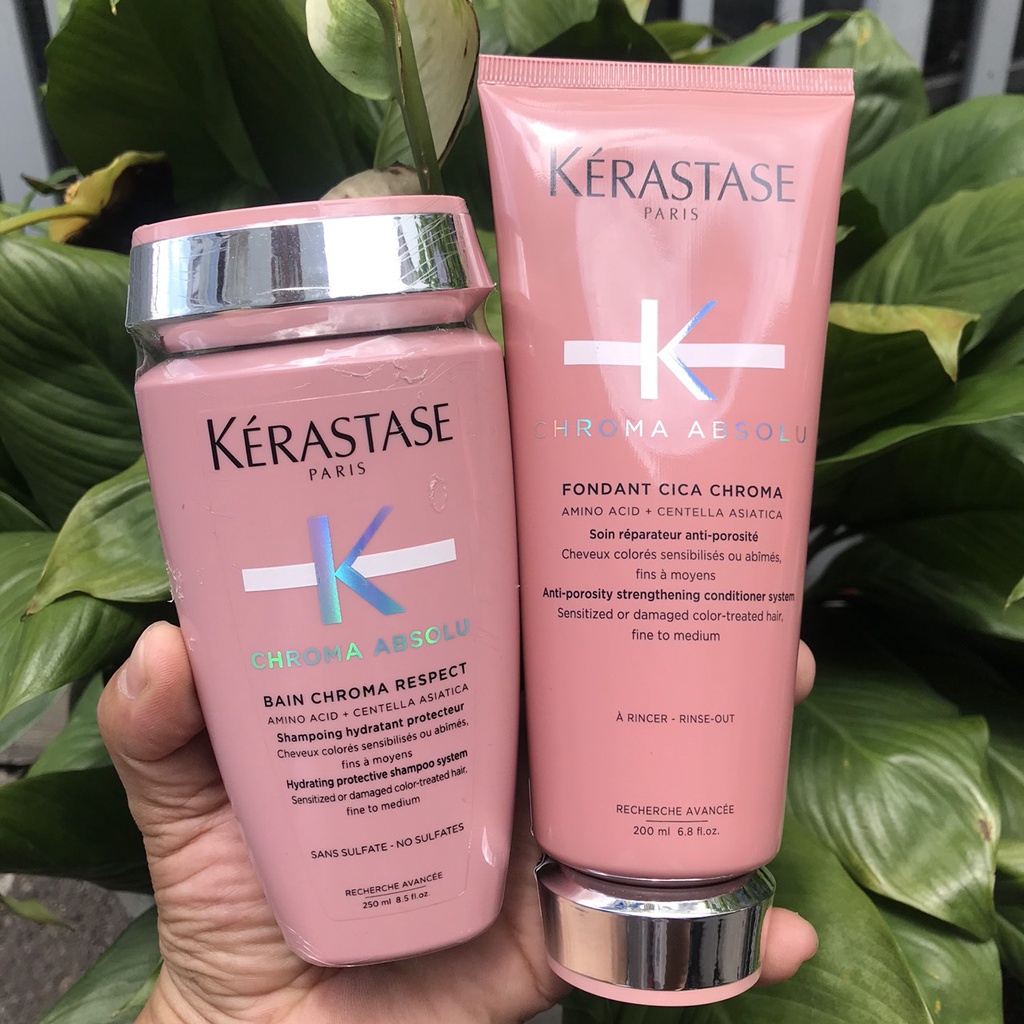 Bộ dầu gội dành cho tóc (khô) nhuộm Kerastase Chroma Absolu 250ml/200ml