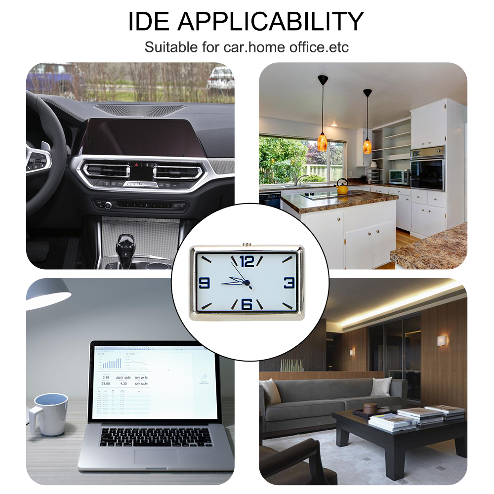 1 Đồng Hồ Thạch Anh Dán Trang Trí Xe Hơi