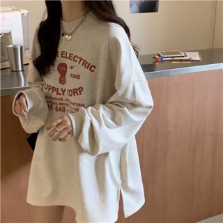 (Order) Áo thun dáng rộng xẻ tà unisex / Áo thun thu form rộng ulzzang (ảnh thật cuối)