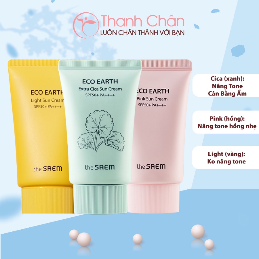 Kem Chống Nắng THE SAEM Eco Earth Sun Cream 50ml