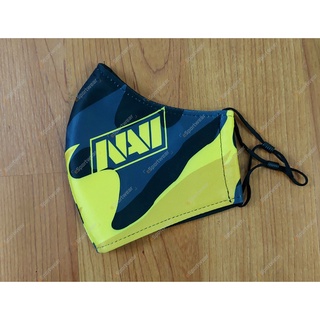 Combo 2 khẩu trang thời trang team NAVI - Khẩu trang vải 3 lớp có dây điều chỉnh size