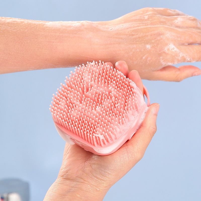 BÔNG TẮM SILICON MASSAGE TẠO BỌT CÓ NGĂN ĐỰNG XÀ PHÒNG