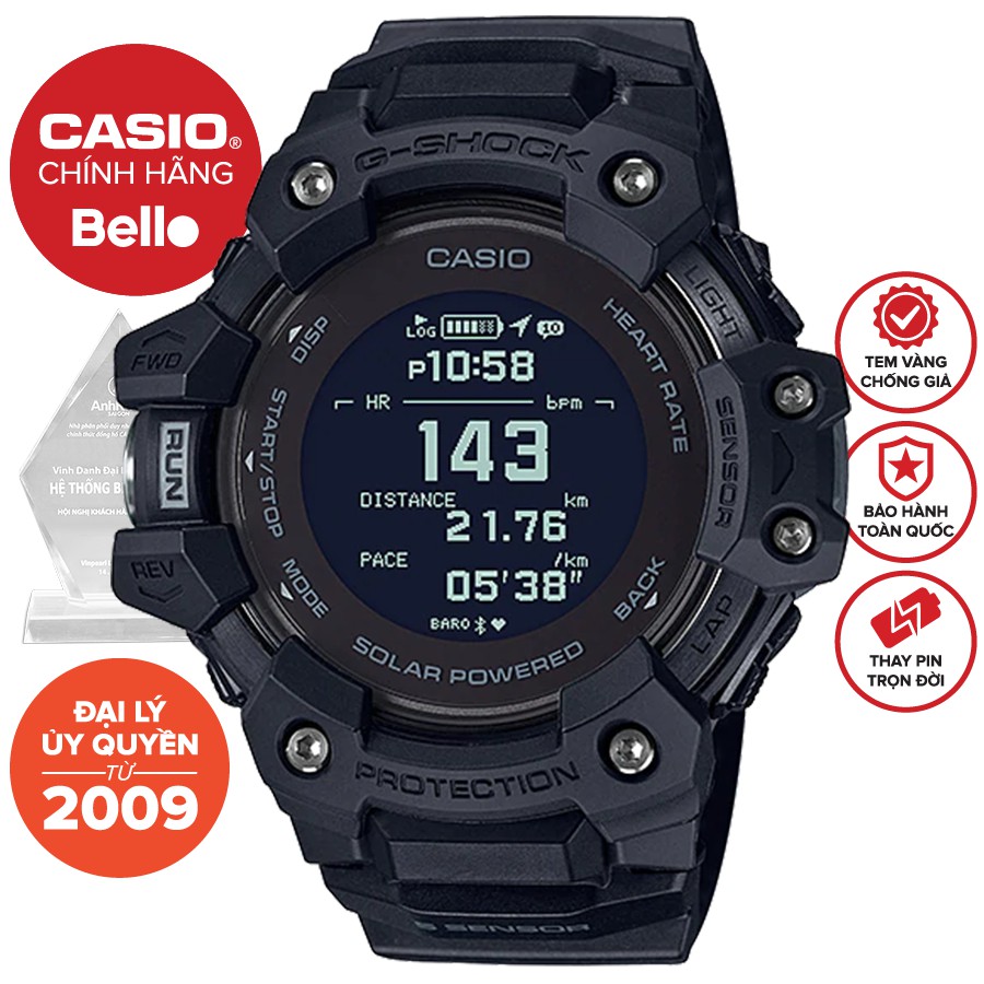 Đồng hồ Casio G-Shock Nam GBD-H1000-1 chính hãng chống va đập - Bảo hành 5 năm - Pi