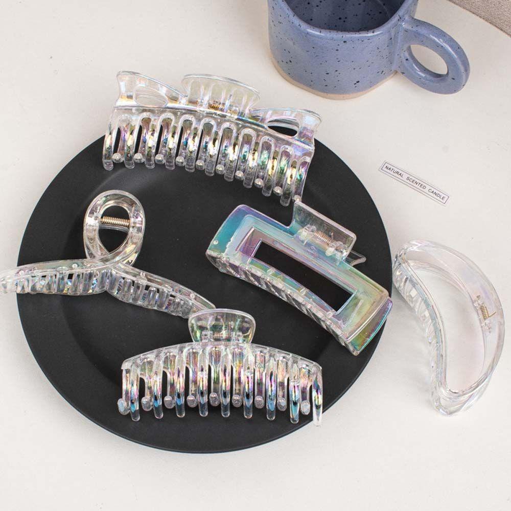 Kẹp Tóc Nhựa Acrylic Trong Suốt Thiết Kế Đơn Giản Phong Cách Hàn Quốc Cho Nữ